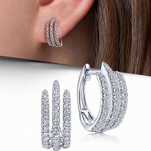 Elegant Silver Hoop Earrings